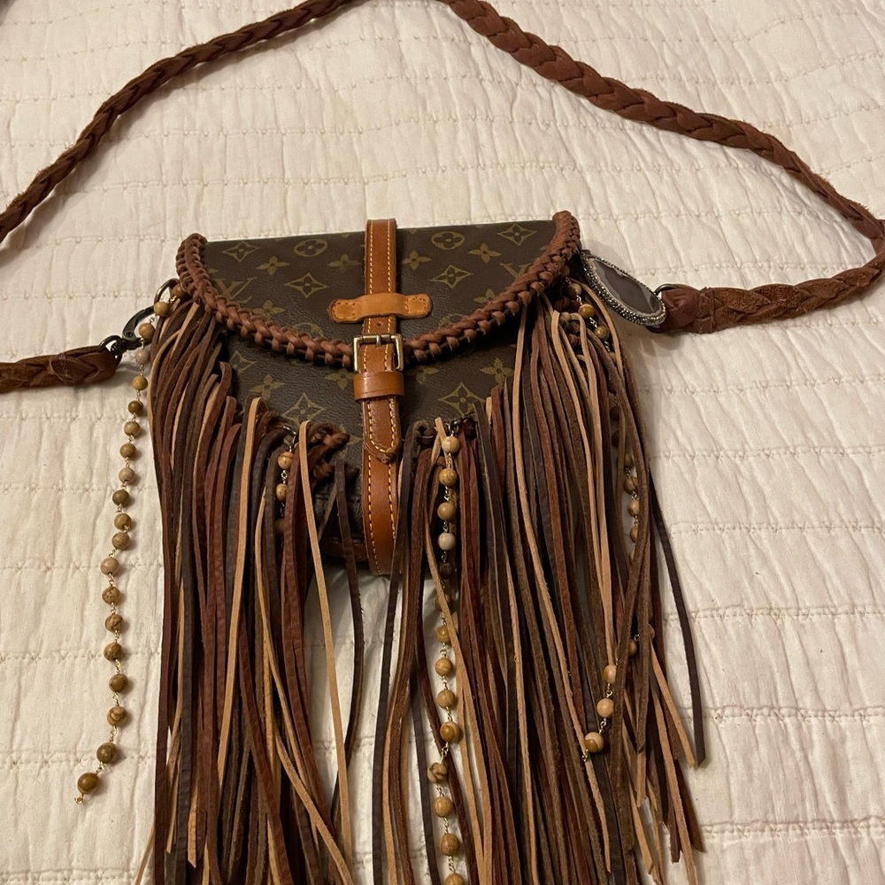 Brown Fringe Crossbody Bag